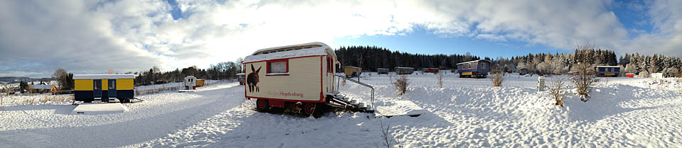 Panoramabild Hofgut Hopfenburg im Winter